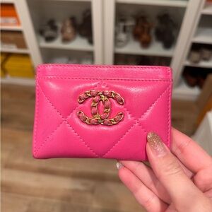 Chanel Pink Card Holder